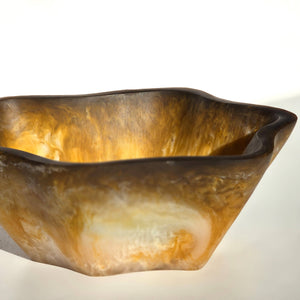 Organic Shape Resin Bowl - Entryway Catchall - Medium Size: Tiger