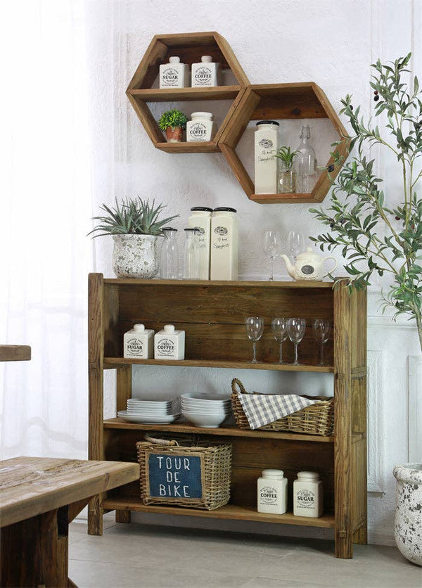 Reclaimed Pine Open Self Cabinet, 41 in