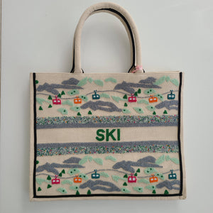 Ski Beaded Tote