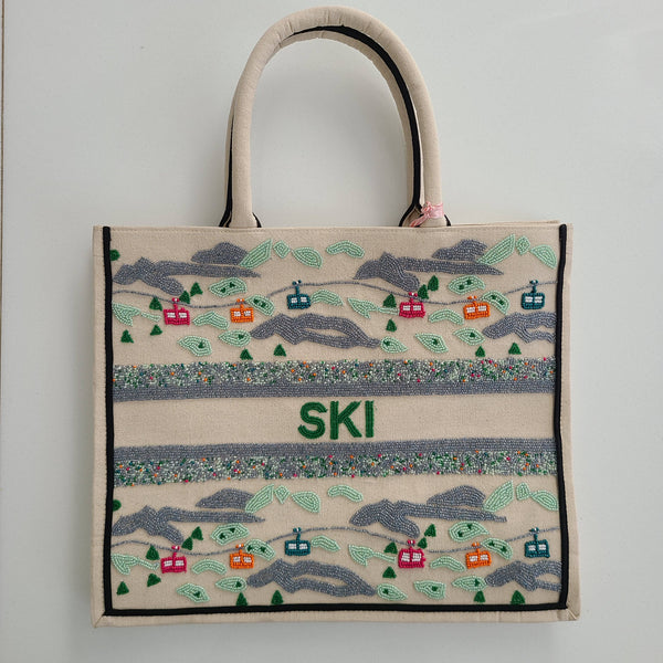 Ski Beaded Tote