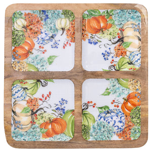 Fall Hydrangea 4 Sectioned Tray Rosanne Beck
