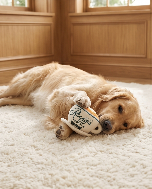 Ruff's Coffee Cup  | Plush Squeaker Dog Toy