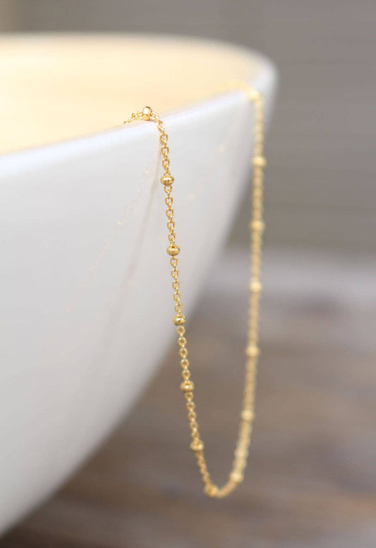 Plain 18K Gold Filled Satellite Chain: 20"