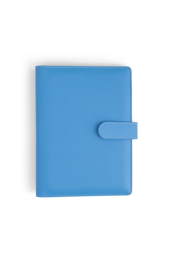 A5 Binder: 6 Hole with Elastic Pen Holder & Magnetic Closure: Yellow