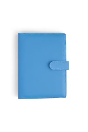 A5 Binder: 6 Hole with Elastic Pen Holder & Magnetic Closure: Marbled Yellow