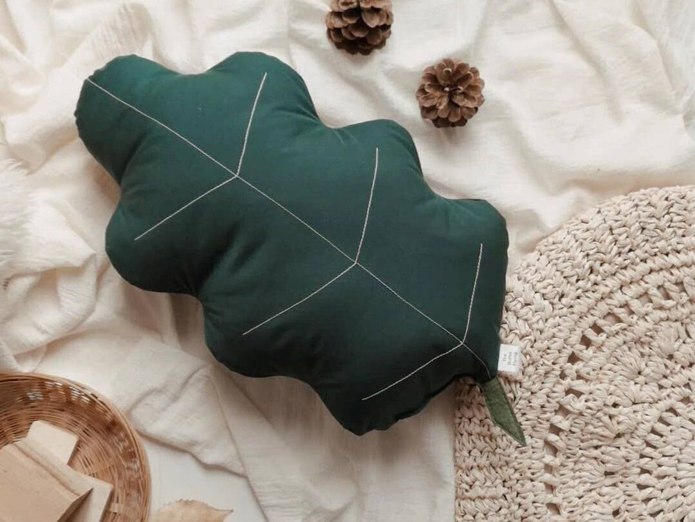 Autumn Leaf Pillow | Mustard Yellow or Sage Green