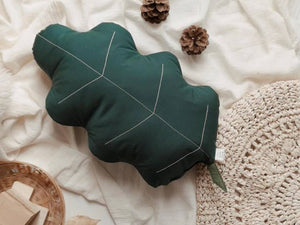 Autumn Leaf Pillow | Mustard Yellow or Sage Green