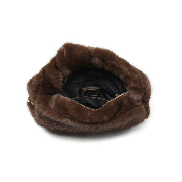 Monica - Faux Fur Crossbody: Black