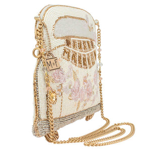 Just Married Beaded Car Image Crossbody Handbag