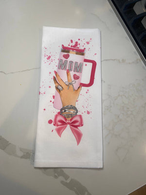Mom Stanley cup Tea Towel, Towel, Kitchen accessory