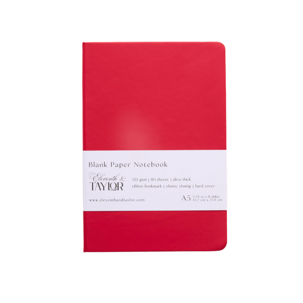 160 Page A5 Blank Journals: 120 GSM Thick Blank Card Stock: Yellow