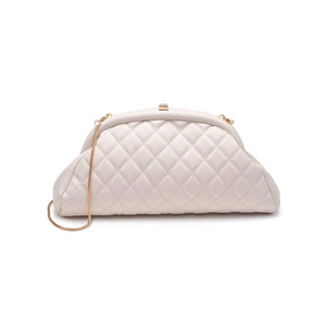 Ava - Quilted Clutch: Black