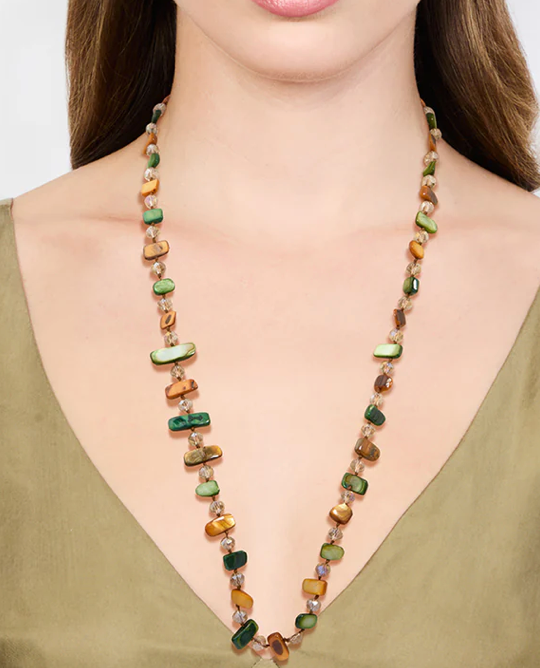 Long Ariel- Necklace-Natural Bead Long Necklace