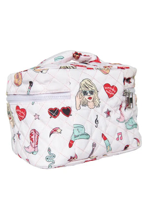 Music Girl Icons Cosmetic Make Up Bag: Light Pink