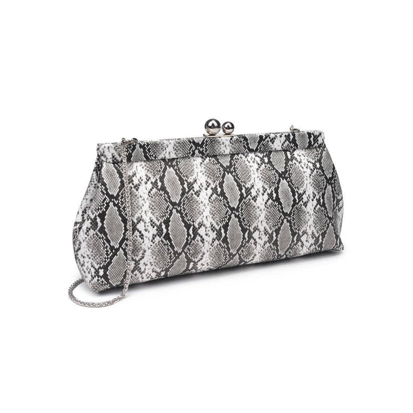 Joplin - Kisslock Clutch: Grey Multi
