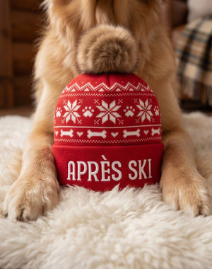 Apres Ski Pom Pom Hat  | Squeaker Dog Toy