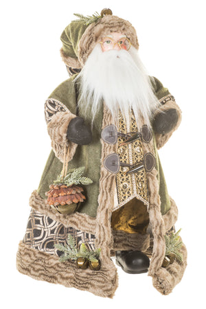 Woodland Noel Santa with Jingle Bells | 24.25″
