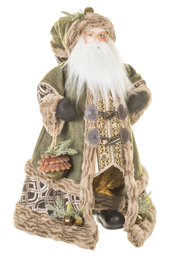 Woodland Noel Santa with Jingle Bells | 24.25″