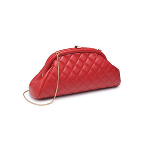 Ava - Quilted Clutch: Black