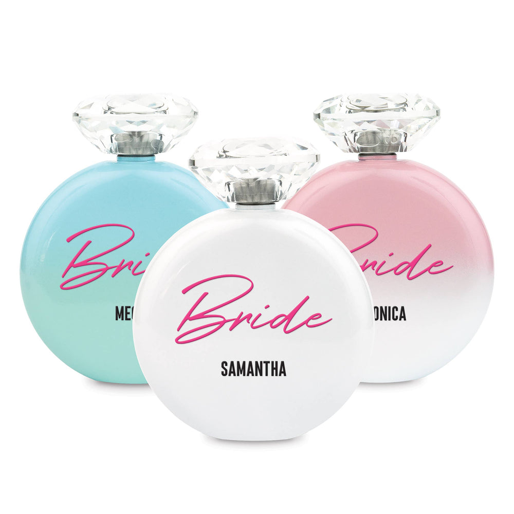 Shimmer Stainless Steel Hip Flask - Bride