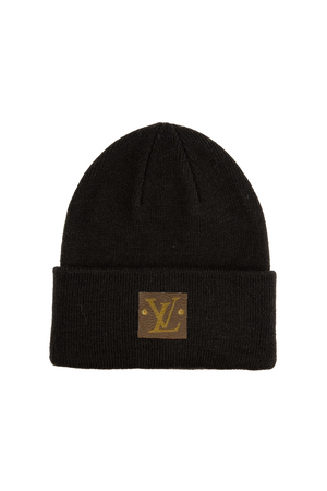 Louis Vuitton Upcycled Beanie – Authentic Patch Burgundy