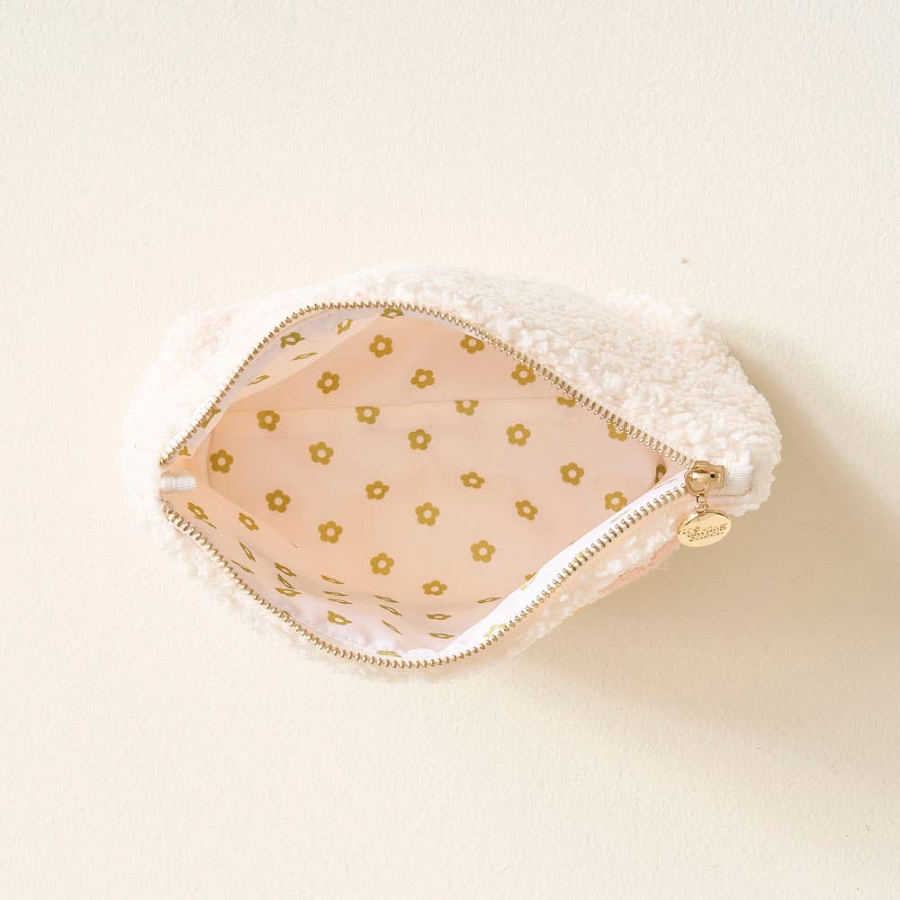 Cream Teddy Pouch - Vacay