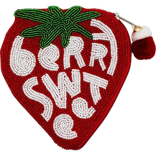 Berry Sweet Beaded Pouch