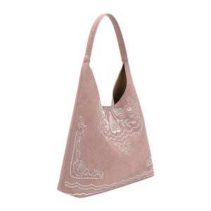 Eunice Mauve Vegan Suede Tote Bag