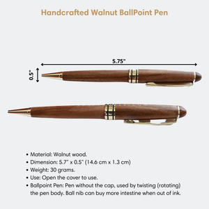 Walnut Wooden Ballpoint Pens - Home Decor & Gifts: Wooden Pen