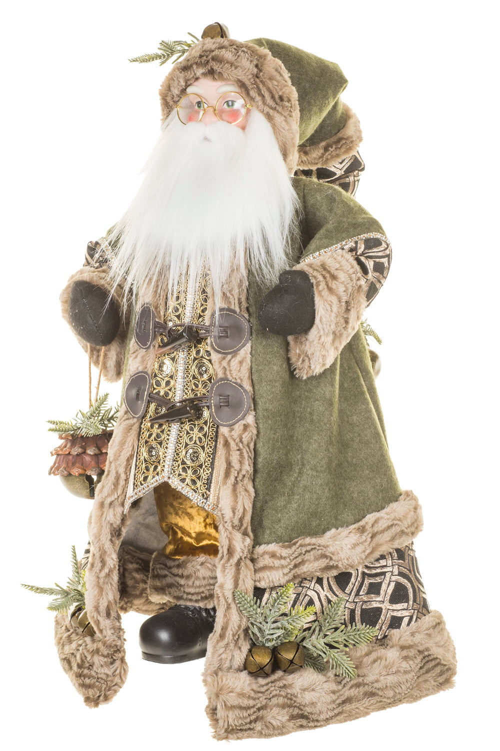 Woodland Noel Santa with Jingle Bells | 24.25″