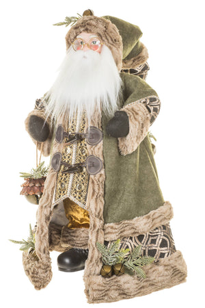 Woodland Noel Santa with Jingle Bells | 24.25″