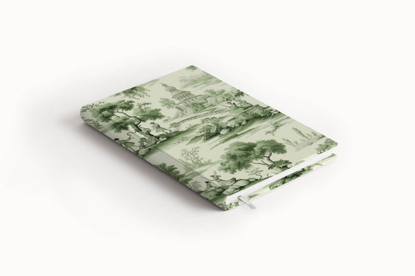 Green Toile Journal – French Toile Green Hardcover Journal