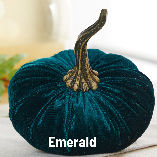 Velvet Pumpkins | Fall Mantel Décor & Thoughtful Gift - Large