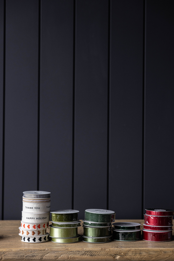 Ribbon Forest Green Satin Holiday Decor: Small