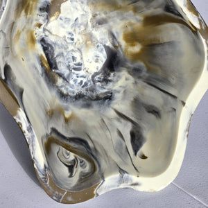 Organic Shape Resin Bowl - Entryway Catchall - Medium Size: Tiger