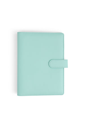 A5 Binder: 6 Hole with Elastic Pen Holder & Magnetic Closure: Yellow