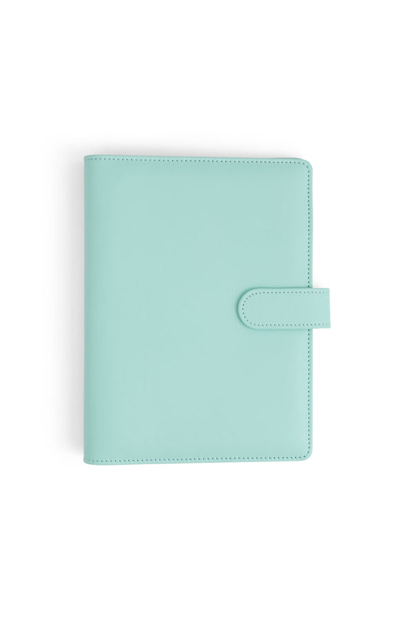 A5 Binder: 6 Hole with Elastic Pen Holder & Magnetic Closure: Marbled Yellow