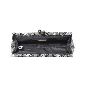 Joplin - Kisslock Clutch: Grey Multi