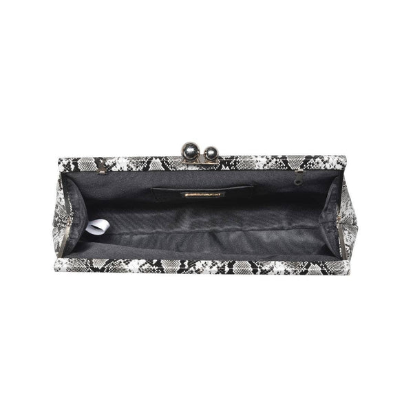 Joplin - Kisslock Clutch: Grey Multi