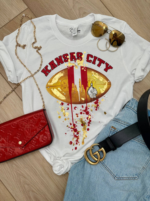 Football Drip Buffalo Bills Football graphic Cropped Hoodie