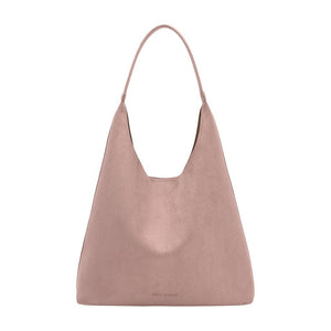 Eunice Mauve Vegan Suede Tote Bag