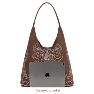 Eunice Tobacco Vegan Suede Tote Bag
