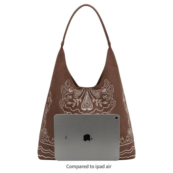 Eunice Tobacco Vegan Suede Tote Bag