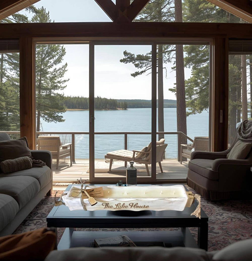 The Lake House Distressed Mango Wood Candle