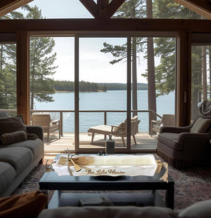 The Lake House Distressed Mango Wood Candle