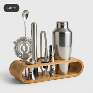 10-Piece Cocktail Bar Tool Set: Black