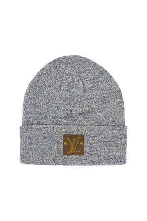 Louis Vuitton Upcycled Beanie – Authentic Patch Burgundy