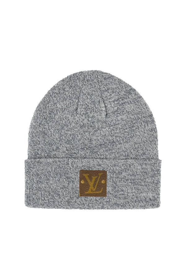 Louis Vuitton Upcycled Beanie – Authentic Patch Burgundy