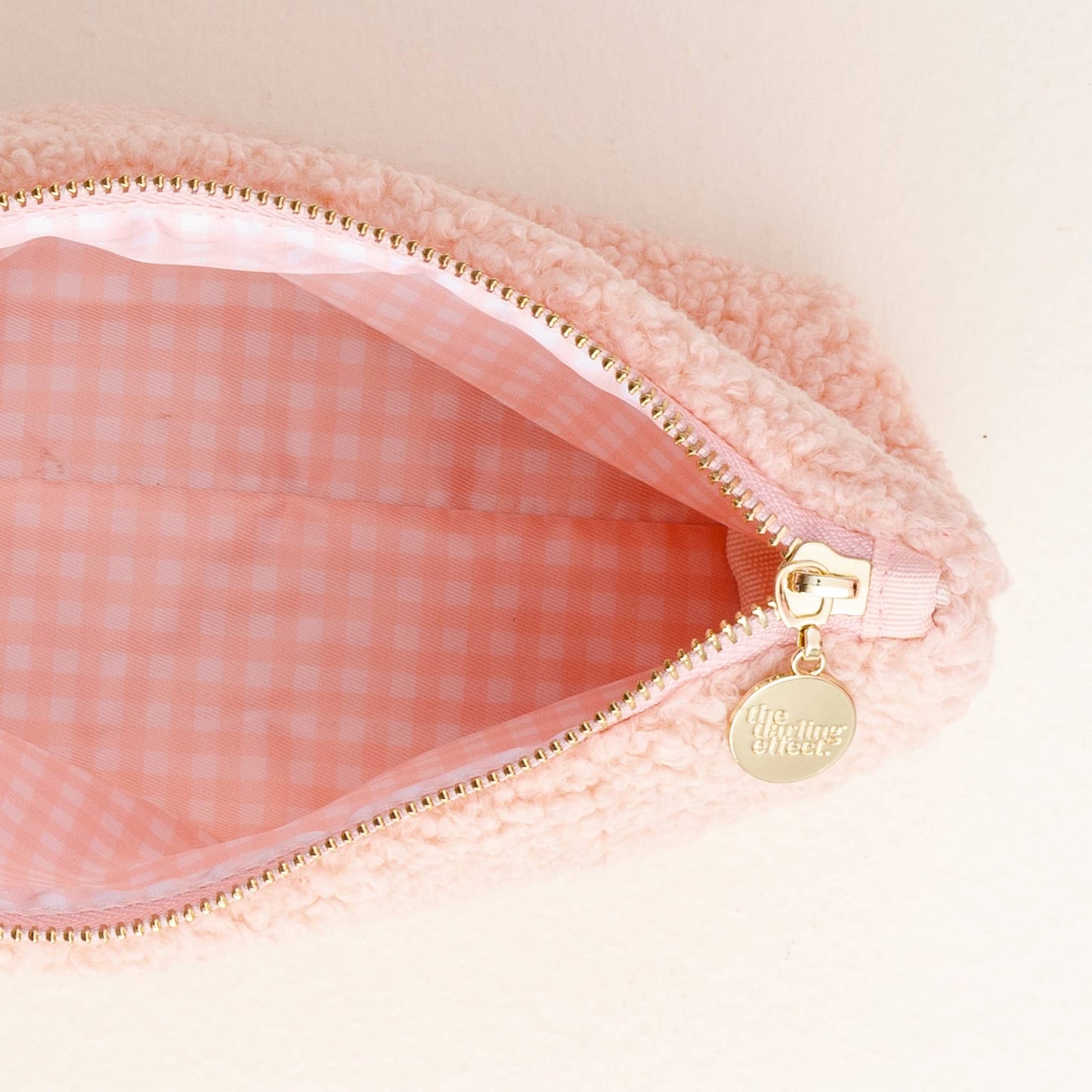 Pink Teddy Pouch - Hearts