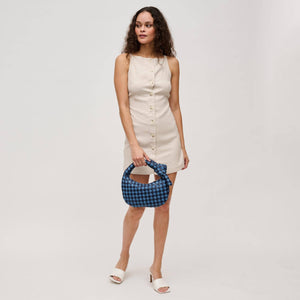 Lizbeth Woven Knot Clutch: Black